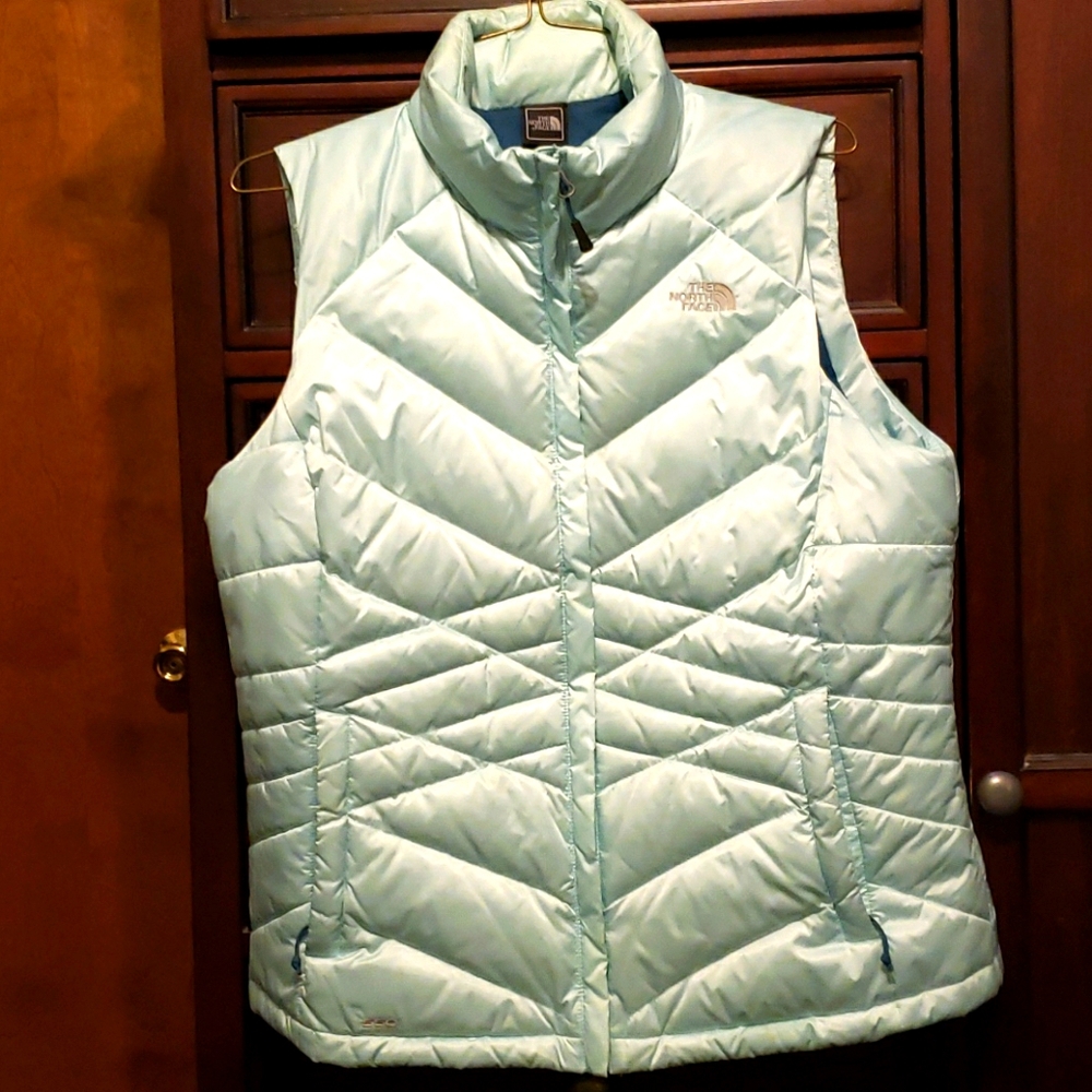 North Face fall winter vest light blue XL